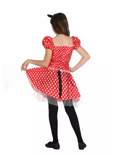 Déguisement souris rouge à pois fille, Taille: 3–4 ans (98–115 cm), image 2