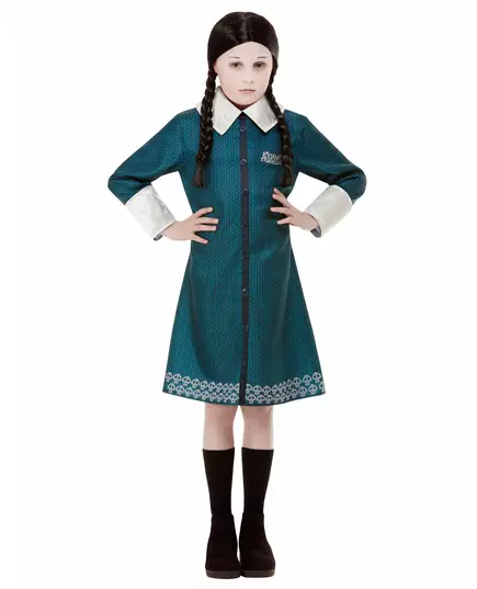Déguisement Wednesday Famille Addams™ fille, Taille: 10–12 ans (145/158 cm), image 2