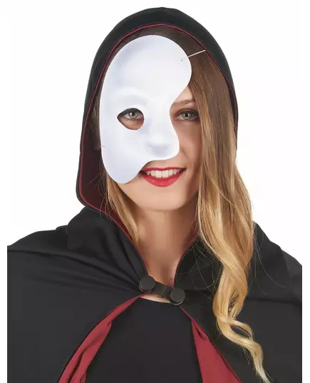 Half gezicht masker wit voor volwassenen, image 2