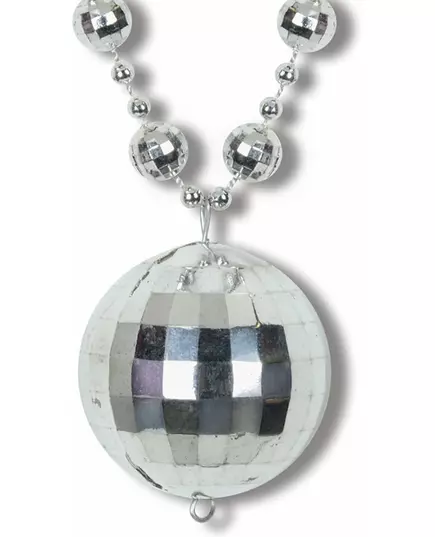 Zilverkleurige disco bol ketting, image 2