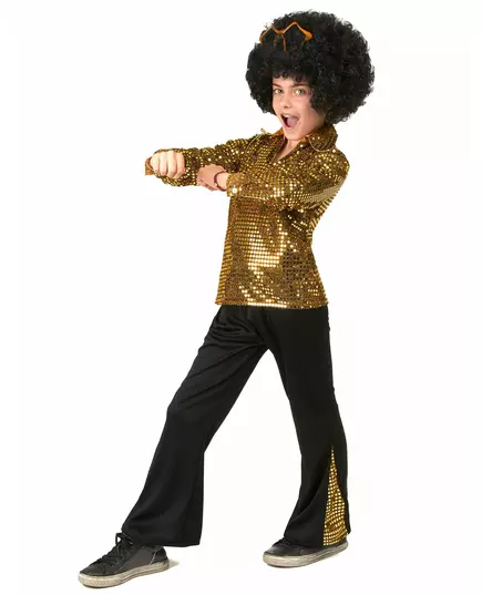 Déguisement Disco Or Sequins Garçon, Taille: 5–6 ans (S), image 2