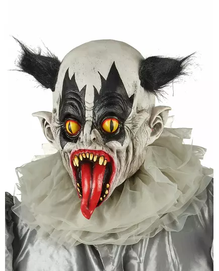 Masque latex clown noir et blanc adulte, image 2
