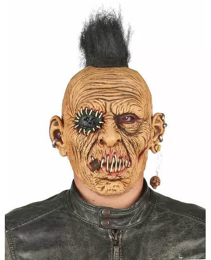Masque latex punk à crête adulte, image 2