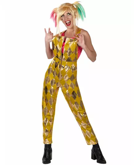 Salopette dorée Harley Quinn Birds of Prey™ femme, Taille: Large, image 2