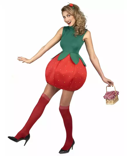 Déguisement robe fraise femme, image 2