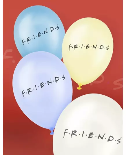 10 latex ballonnen Friends™ 25x32cm, image 2