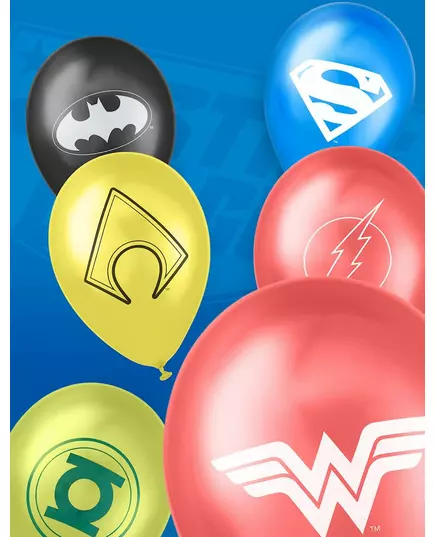 10 Ballonnen latex Justice League™ 25 x 32 cm, image 2