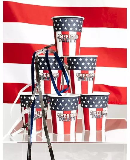 10 Gobelets en carton American party 21 cl, image 2