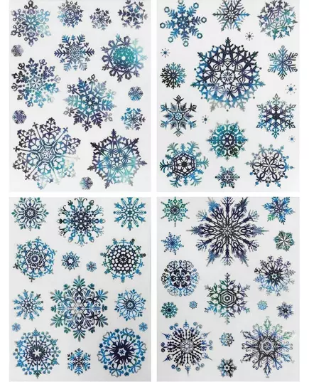 15 Décorations pour fenêtre flocons 27 x 20 cm, image 2