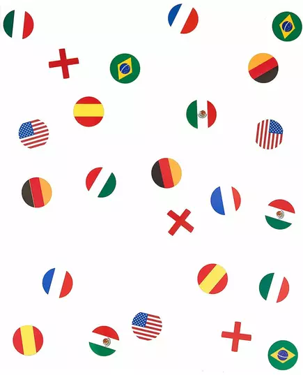 150 Confettis de table drapeau multi-nations, image 2