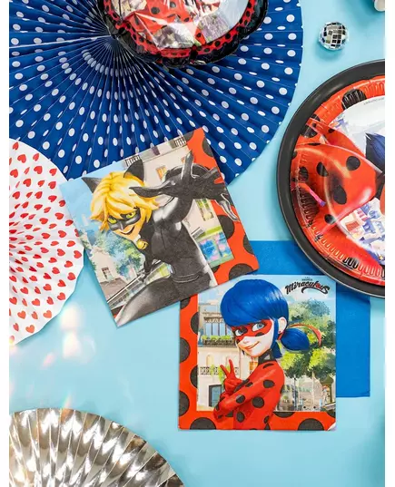 20 Serviettes en papier Miraculous Ladybug™ 33 x 33cm, image 2