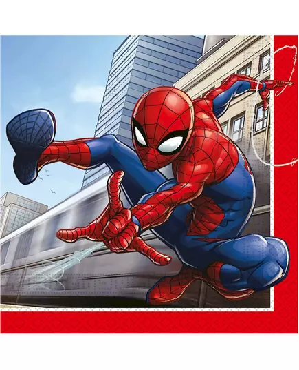20 Serviettes en papier Spiderman Fighter™ 33 x 33 cm, image 2