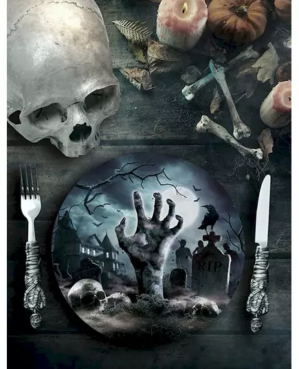6 Assiettes revenants du cimetière 23 cm, image 2