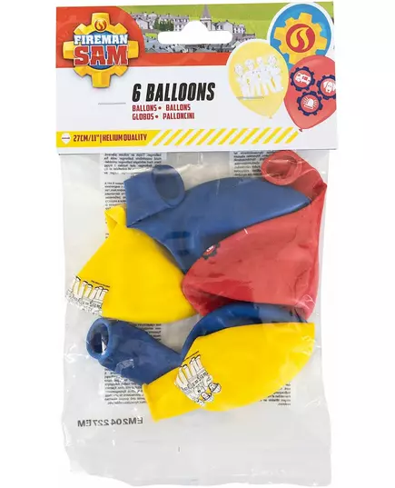 6 latex ballonnen Sam de brandweerman™ 27,5 cm, image 2