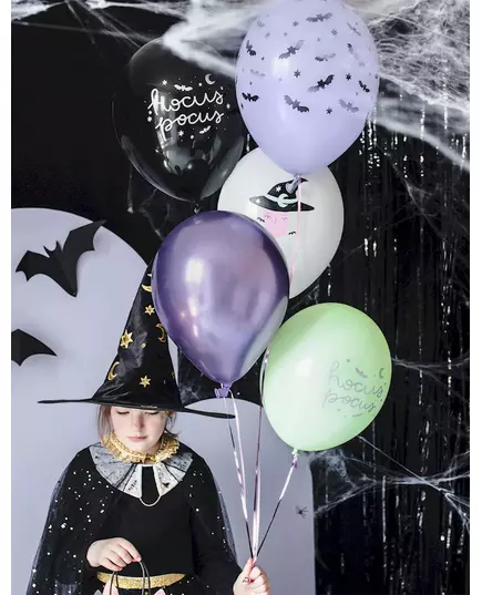 6 Ballons en latex sorcière Halloween 30 cm, image 2