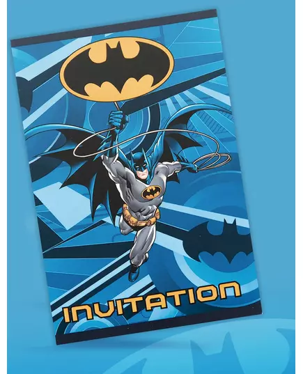 8 Cartes d'invitation avec enveloppes Batman™ 10x16cm, image 2