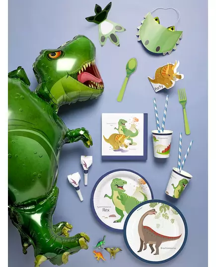 8 grands gobelets en papier dinosaures de 250 ml, image 2