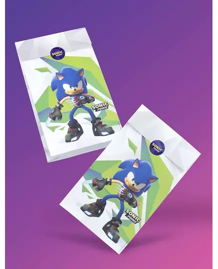8 Sacs cadeaux Sonic Prime™ 15x30 cm, image 2