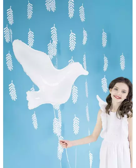 Ballon aluminium colombe blanche 77 x 66 cm, image 2