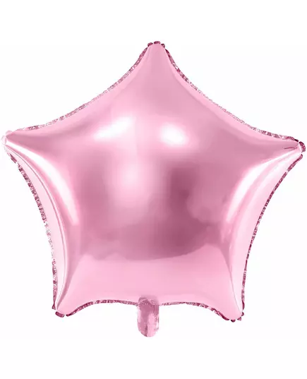 Aluminium pastelroze ster ballon, image 2