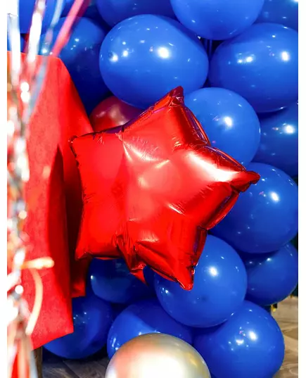 Ballon aluminium étoile rouge 53 x 46 cm, image 2