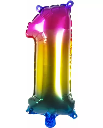 Ballon aluminium multicolore 35 cm, image 2