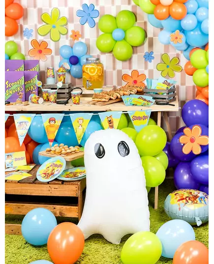 Witte aluminium spook ballon, image 2