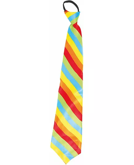 Veelkleurige gestreepte clown stropdas voor volwassenen, image 2