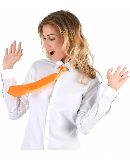 Oranje stropdas voor volwassenen, image 2