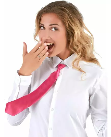 Fluo roze stropdas voor volwassenen, image 2