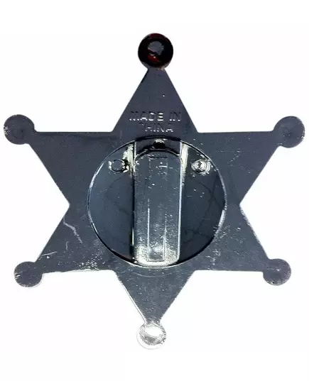 Etoile de sheriff argentée 7.5 cm, image 2