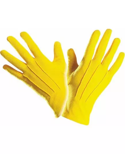 Gants courts jaunes adulte, image 2