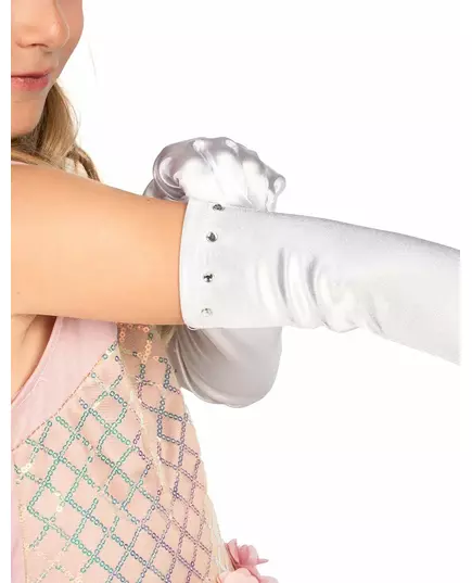 Lange witte handschoenen voor kinderen, image 2