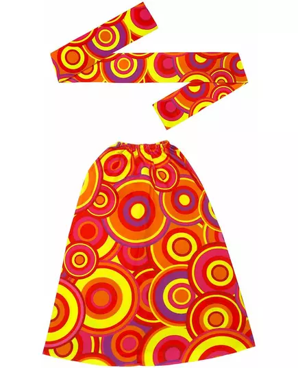 Oranje bubbel hoofdband en beenstukken voor volwassenen, image 2