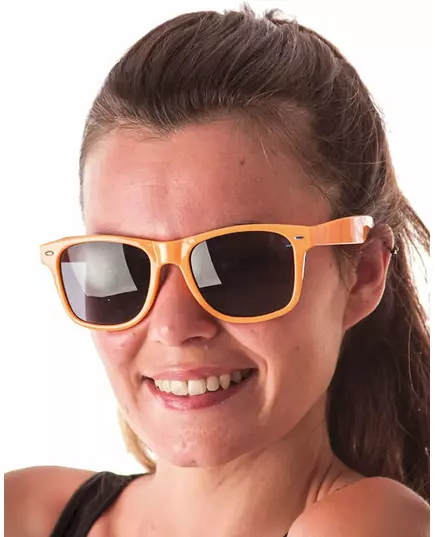 Lunettes blues fluo orange adulte, image 2