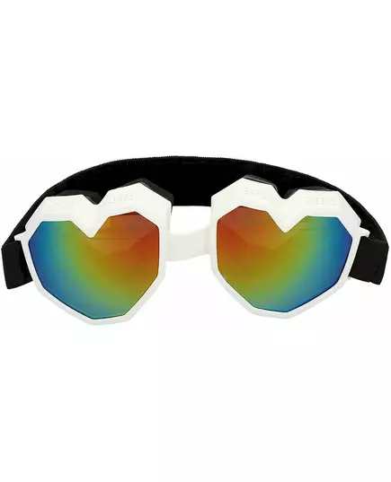 Lunettes de ski cœur blancs adulte, image 2