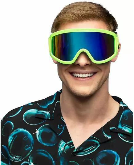 Lunettes de ski vert fluo adultes, image 2