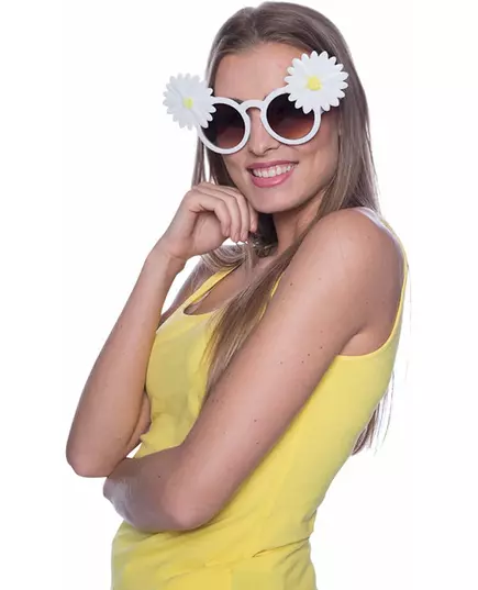 Lunettes marguerites blanches adulte, image 2