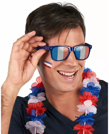Lunettes supporter avec drapeau France adulte, image 2