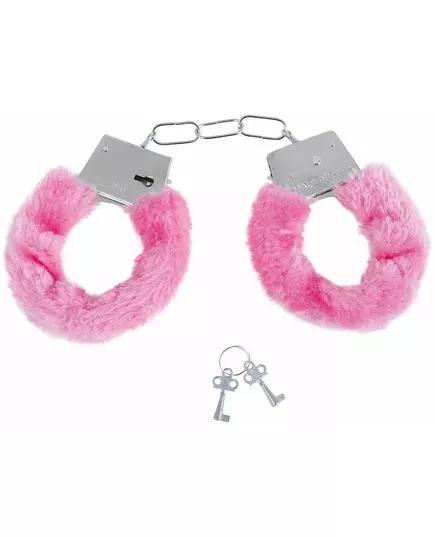 Menottes en fourrure rose adulte, image 2