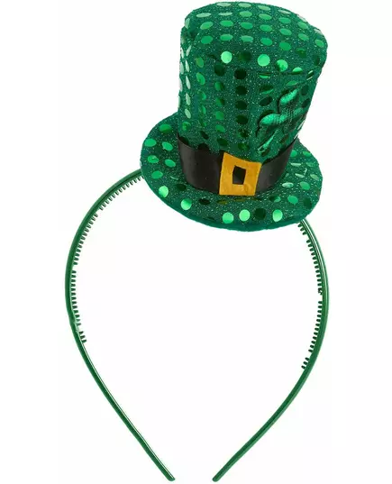 Mini chapeau haut de forme à sequins St Patrick adulte, image 2