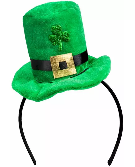 Mini chapeau haut de forme avec boucle dorée adulte Saint Patrick, image 2
