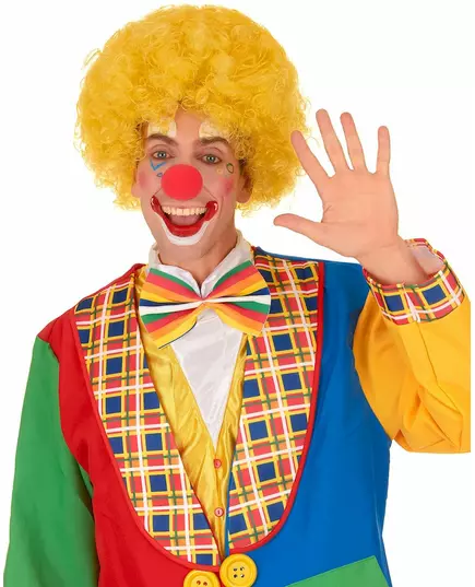 Perruque clown jaune confort adulte, image 2