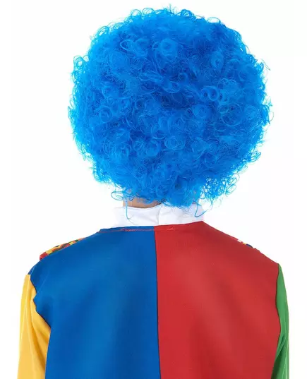 Blauwe clown pruik voor kinderen, image 2