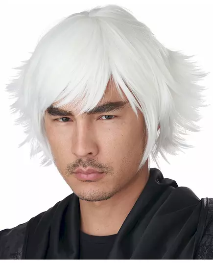 Korte witte volwassen cosplay pruik, image 2