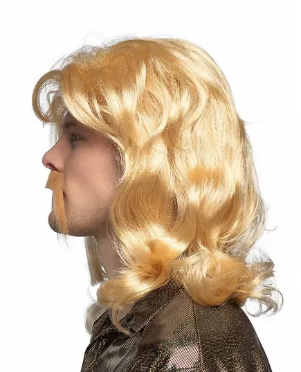 Blonde pruik en snor voor mannen, image 2