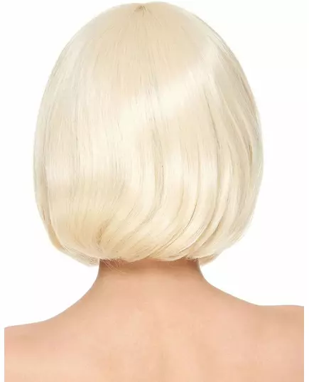 Luxe korte blonde pruik met pony voor vrouwen, image 2