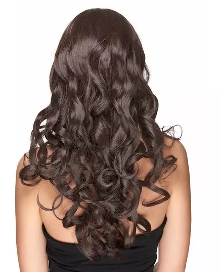 Perruque luxe chatain longue bouclée femme - 251g, image 2