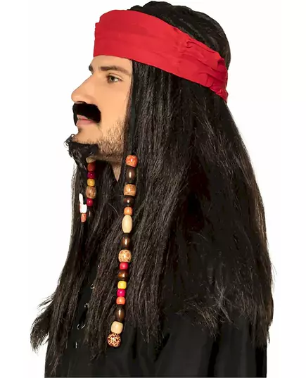 Piratenpruik met snor en sik, image 2