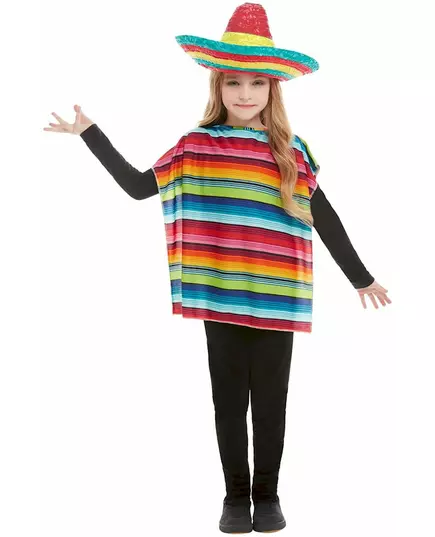 Mexicaanse poncho en sombrero voor kinderen, image 2